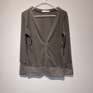 Nenona Womens Snap Front Cardigan. Color charcoal. Size. Medium EUC